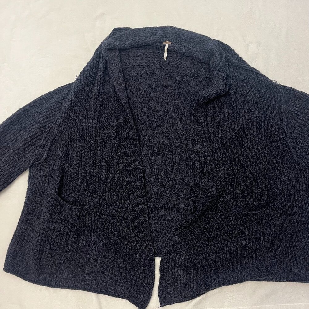 Free People Oversized Navy Sweater